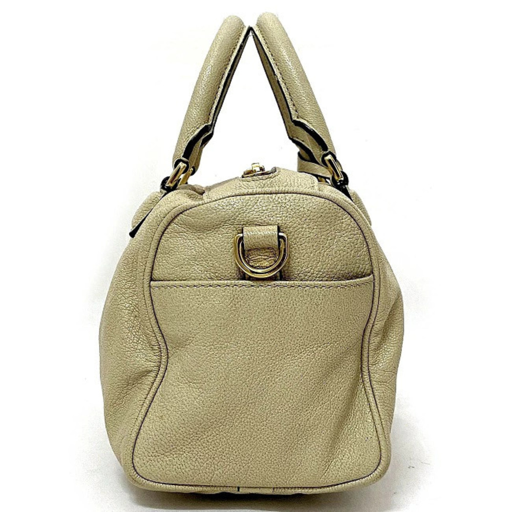 Loewe Zipper Plain Gold Boston Glitter Anagram Handbag Leather Bag